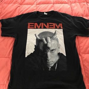 Eminem devil horns black t shirt